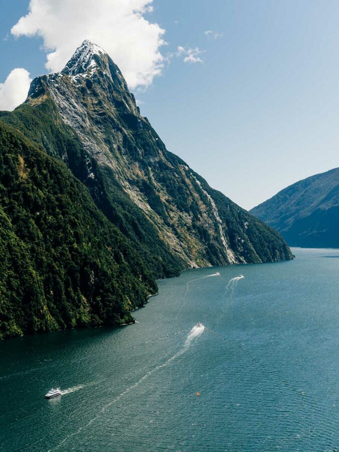 Milford Sound from a scenic flight by southern alps air