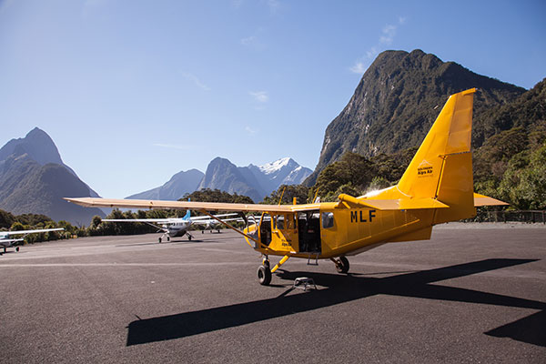 Milford Sound Flight + Landing & Glaciers